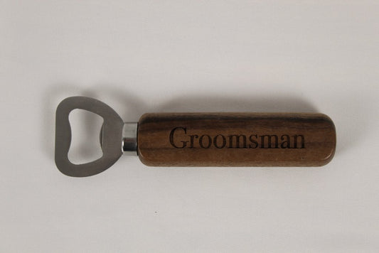 Custom Engraved Walnut Wood Bottle Opener