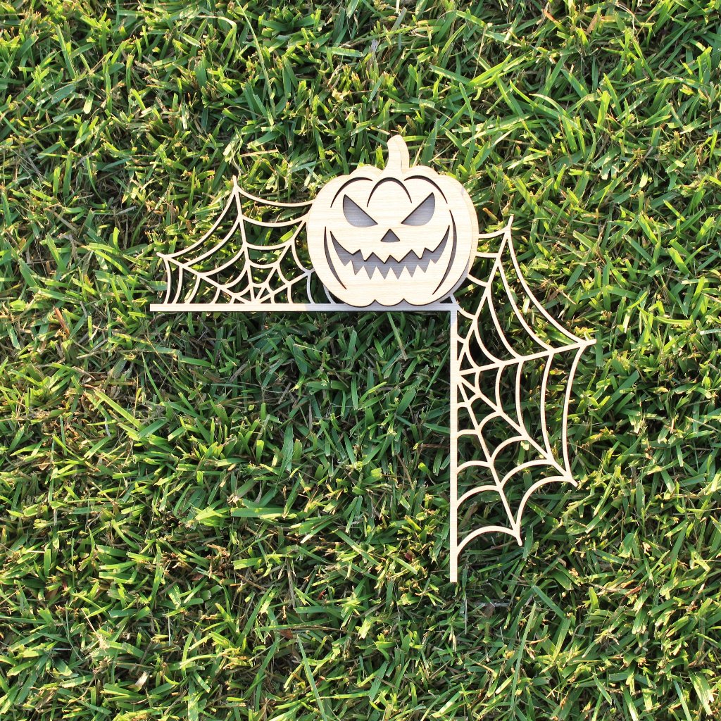 Halloween Jack O’Lantern Spider Web Door Trim Decoration