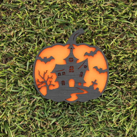 Spooky House and Bats Ornament